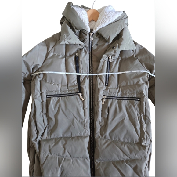 Orolay Womens Front Zip Long Sleeve Down Quilted Hooded Jacket Green Size Small - Picture 10 of 14